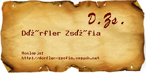 Dörfler Zsófia névjegykártya